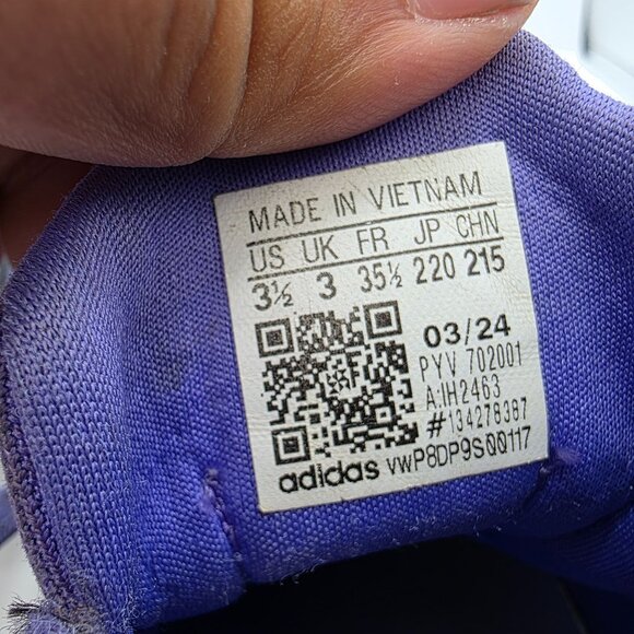 Adidas Grade School Pureboost Light Kids Size 3.5 Purple Athletic shoes Casual - Picture 6 of 14